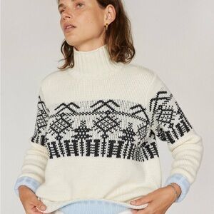 The Knotty Ones Pasaka White Merino Wool Turtleneck Sweater